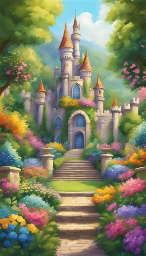 50+ Castle Garden Background Illustrations (Free Download) - Trails and ...