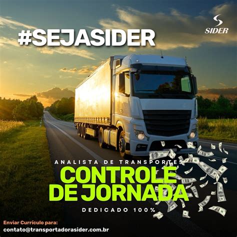 Estamos com vaga aberta para Analista de Transporte - Jornada do ...