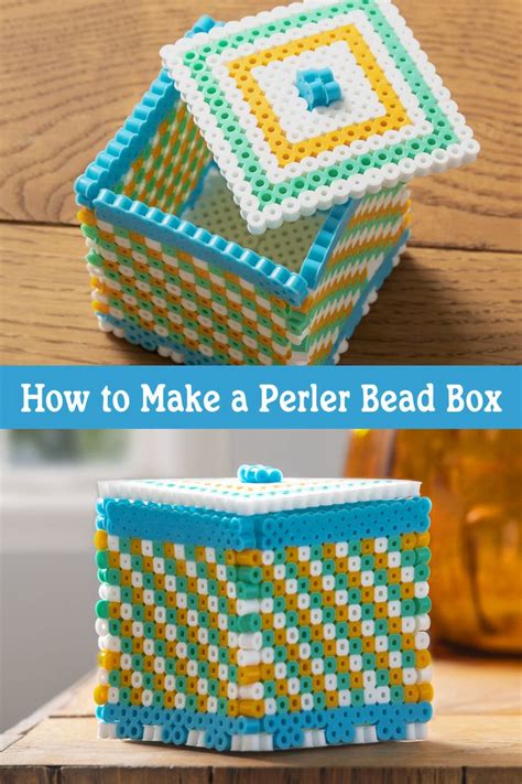 Perler Bead Box To Hold Your Treasures Beaded Boxes Easy Perler Bead Patterns Perler Beads