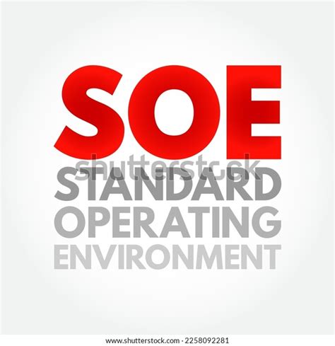 Soe Standard Operating Environment Standard Implementation Stock Vector