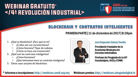 Webinar Amdi Blockchain Y Contratos Inteligentes A Parte Youtube