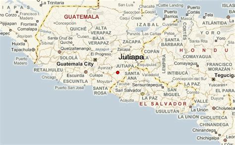 Mapa De Jutiapa Guatemala