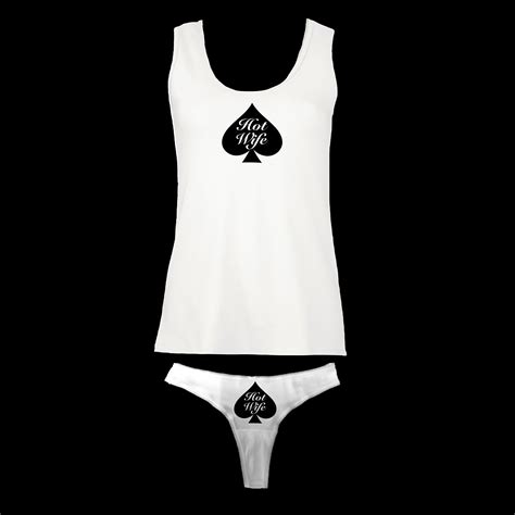 Qos Hotwife Tank And Thong Set Etsy