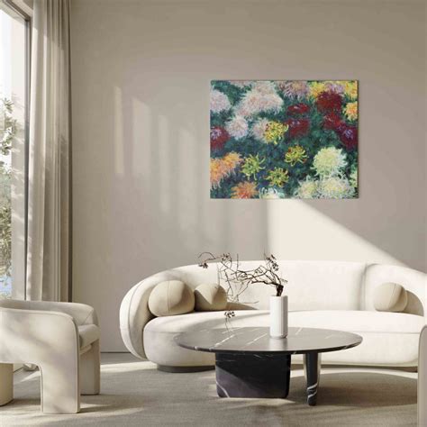 Reproduction Sur Toile Massif De Chrysanth Mes Claude Monet