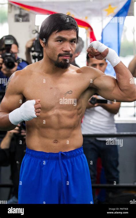 Manny Pacquiao Attends His Media Workout At Wild Card Boxing Gym On