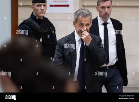 French Former President Nicolas Sarkozy Arrives For The Verdict In His