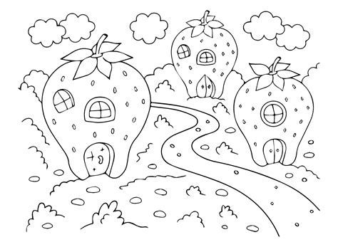 Strawberry Shortcake House Coloring Page Get Coloring Pages 58 Off