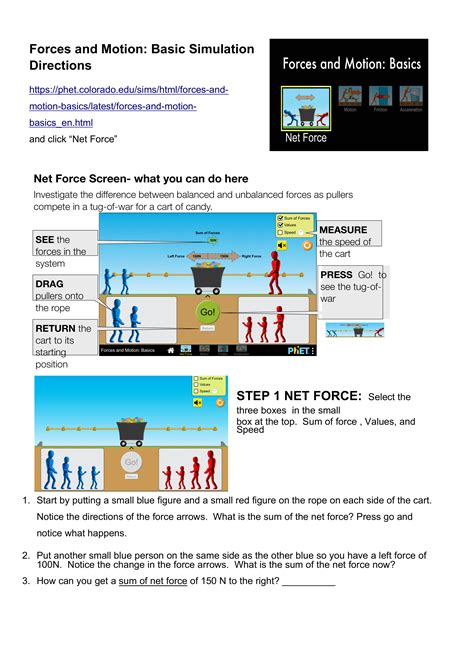 Forces And Motion Questions For The Phet Basic Simulation Melanie