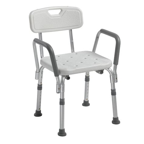 Shower Chair With Back And Removable Padded Arms Help Mobility