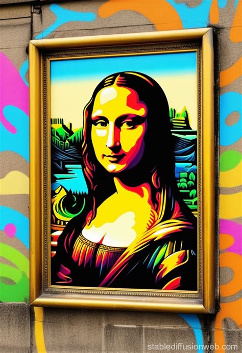 Digital Poster of Mona Lisa | Stable Diffusion Online