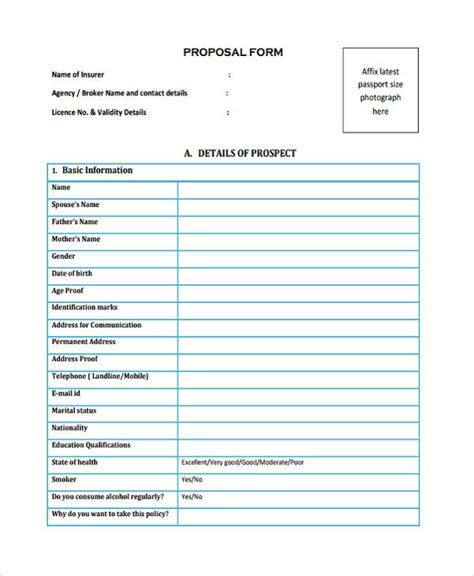 Insurance Proposal Examples