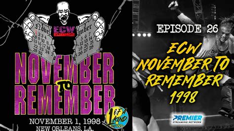 ECW November To Remember 1998 YouTube