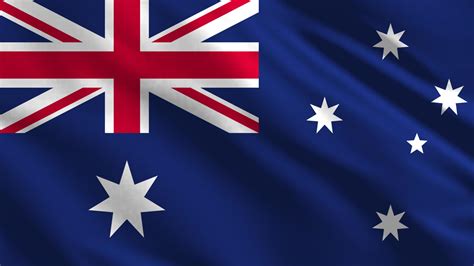 Australia Waving Flag in the wind, 3D Australian Flag, Australian Flag ...