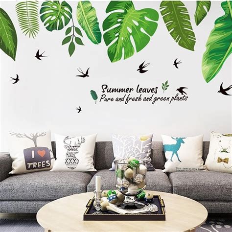 Jual Reliza Wall Sticker Summer Leaves Lace Renda Daun Stiker Dinding