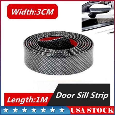 Carbon Fiber Car Door Plate Sill Scuff Cover Anti Scratch Sticker