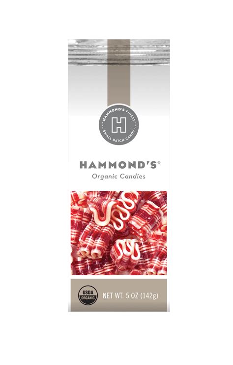 Hammonds Christmas Mini Ribbon Candy T Bag Organic Christmas Candy