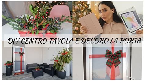 DIY CENTRO TAVOLA E FIOCCO PORTA SIAMO ANDATI AL VILLAGGIO DI NATALE