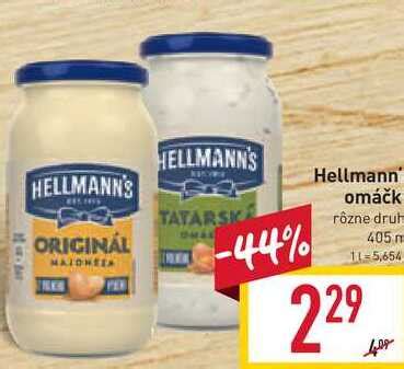 Hellmann s Tatárska omáčka 405 ml v akcii Zlacnene sk