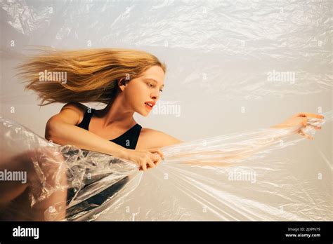 Art Portrait Female Power Aspiration Woman Flying Stock Photo Alamy