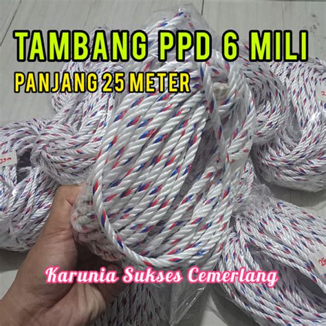 Jual Tali Mm Meter Tambang Ppd Mm Tali Ikat Mobil Tampar