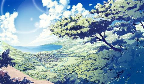 Anime Nature, Green Anime Scenery HD wallpaper | Pxfuel