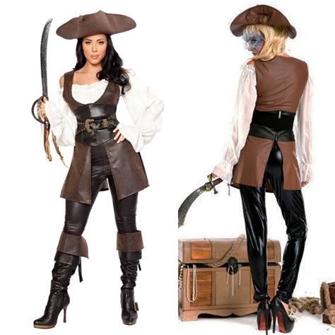 Plus Size Leather Pirate Costumes Buccaneer Pirate Costumes Cosplay