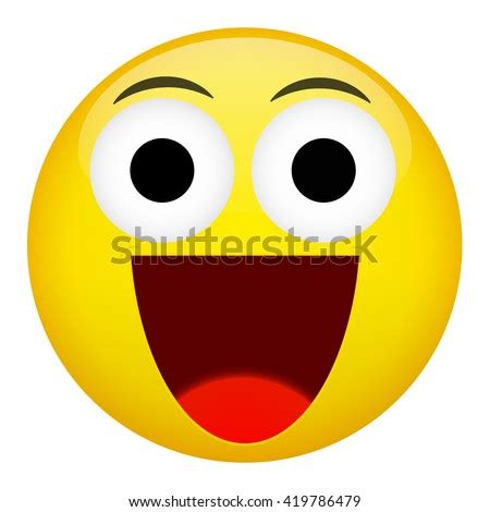 Broad Smile Laugh Emotion. Emoji Vector Illustration. - 419786479 ...