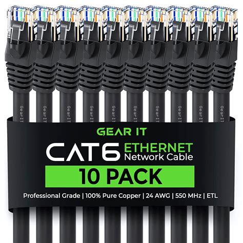 Gearit Cat Ethernet Cable Snagless Patch Computer Lan Network Cord