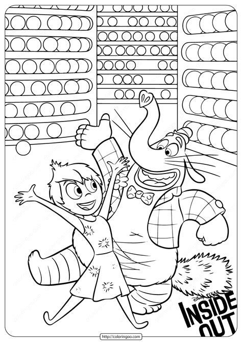 Bing Bong Inside Out Disney Coloring Pages