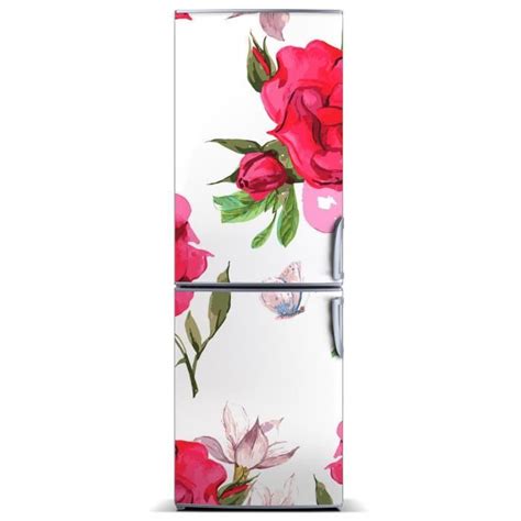 X Feuille Pour R Frig Rateur Tulup D Autocollant Roses Rouges