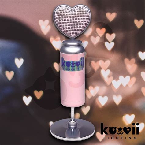 Pink Heart Shaped Usb Microphone By Kawaii Lighting Technology The