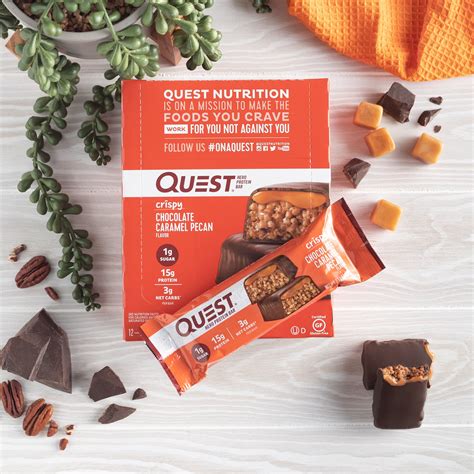 QUEST HERO PROTEIN BAR CRISPY CHOCOLATE CARAMEL PECAN 45 OFF