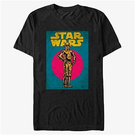 T Shirt Merch Star Wars Classic C3po Card