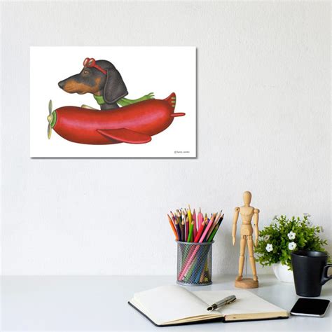 Maturi Dachshund Pilot By Danny Gordon Wrapped Canvas Graphic Art