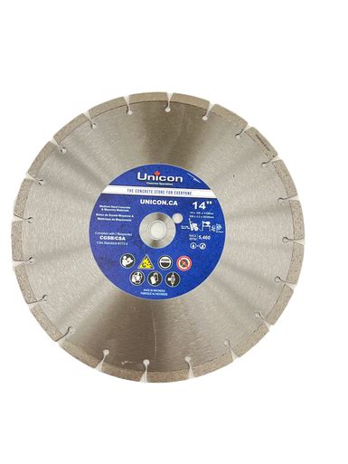 14 Unicon Segmented Blade General Purposedrywet Unicon Concrete Specialties Ltd