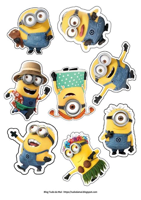 Topo de Bolo Minion Decoração festa infantil minions Minions