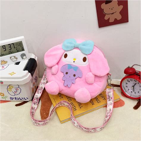 Kawaii Cinnamoroll Sanrio Plush Bag My Melody Anime Handbags Kt Cat