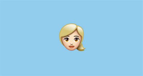 Frau Blond Helle Hautfarbe Emoji On Whatsapp