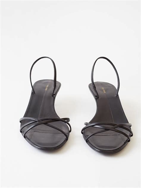 The Row Harlow 35 Leather Sandals In Black Endource