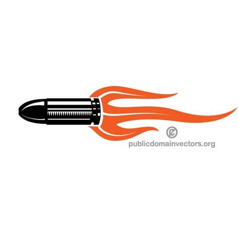 Bullet with fire trail Royalty Free Stock SVG Vector and Clip Art