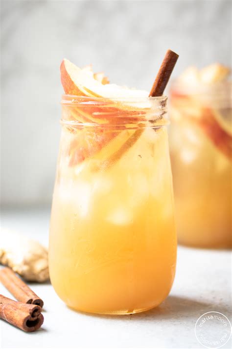 Sparkling Apple Ginger Mocktail Marisa Moore Nutrition