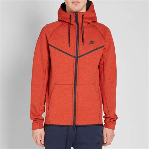 Nike Tech Fleece Windrunner Max Orange Heather And Black End Us