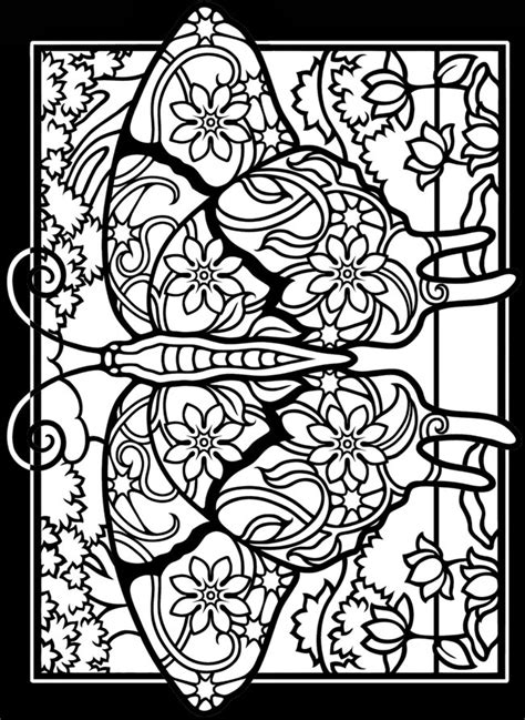 Expose Homelessness Fancy Stained Glass Window Butterfly Coloring