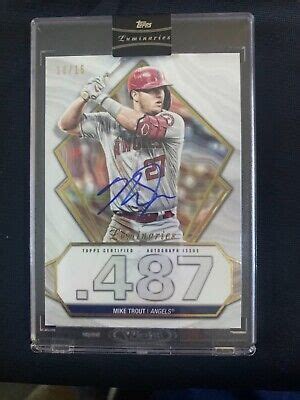 Topps Luminaries Mike Trout Hit Kings On Card Autograph Ssp