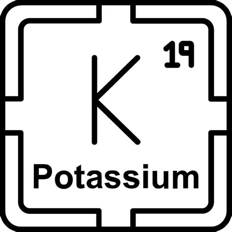 Potassium Line Icon 47208969 Vector Art At Vecteezy