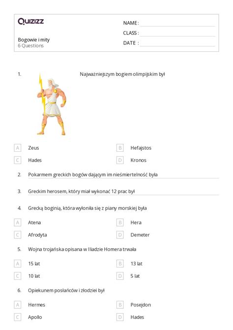 Ponad Mity Arkuszy Roboczych Dla Klasa W Quizizz Darmowe I Do Druku