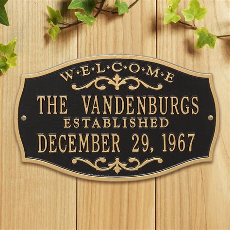 Personalized Outdoor Wall Plaque Foter