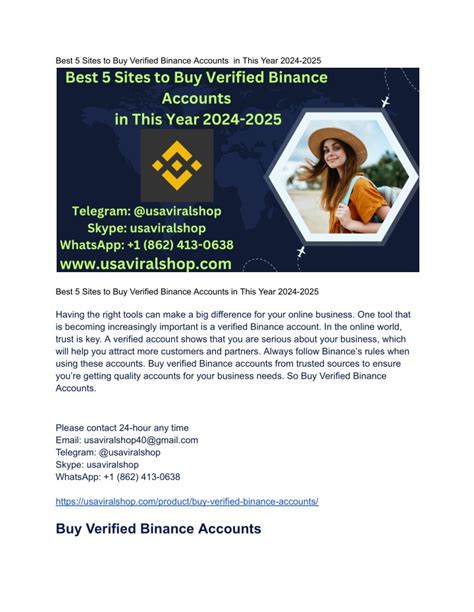 Ppt Best Sites To Buy Verified Binance Accounts In This Year