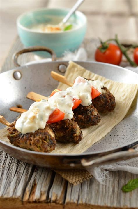 Brochette De Kefta De Boeuf Et Sauce Au Yaourt Recette