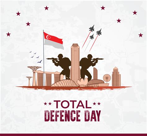 Total Defence Day Singapore February 15 Template For Background